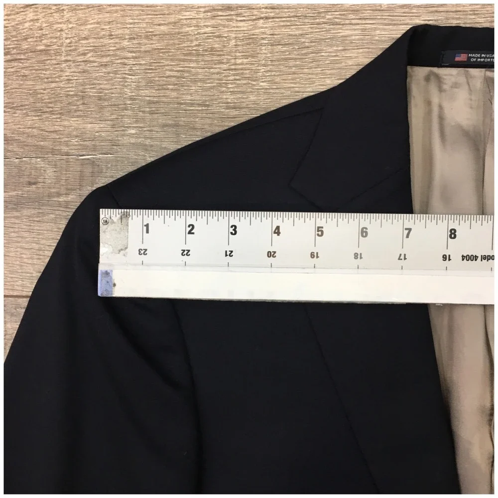 HART SCHAFFNER Mens Navy Blazer Sport Coat Casual Jacket‎ Size 38R Classic Suit
